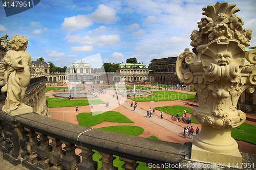 Image of DRESDEN, GERMANY – AUGUST 13, 2016: Tourists walk and visit Dr