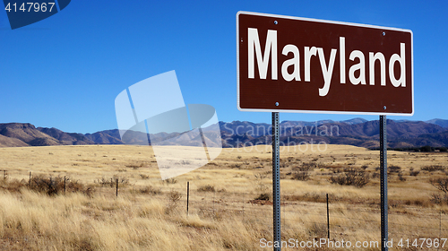 Image of Maryland brown road sign