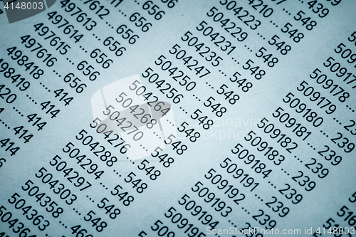 Image of Financial Data Concept with Numbers