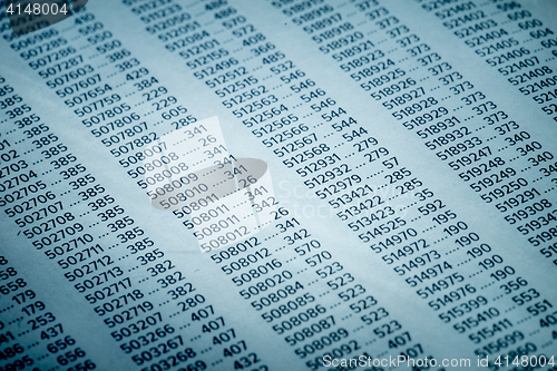 Image of Financial Data Concept with Numbers