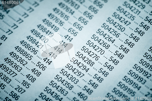 Image of Financial Data Concept with Numbers
