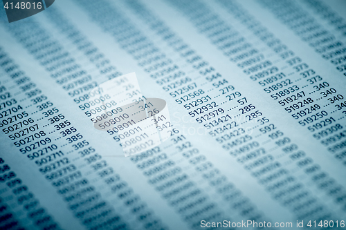 Image of Financial Data Concept with Numbers