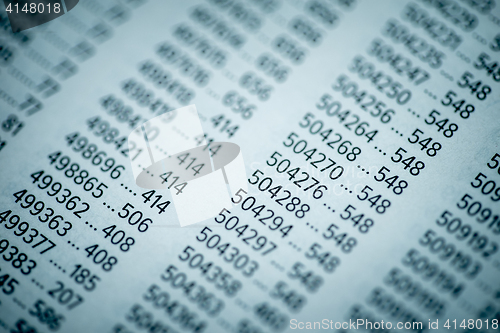 Image of Financial Data Concept with Numbers