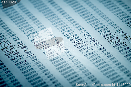 Image of Financial Data Concept with Numbers