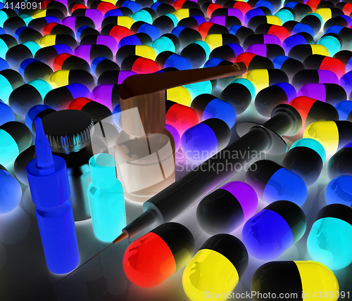 Image of Tablets background. 3D illustration