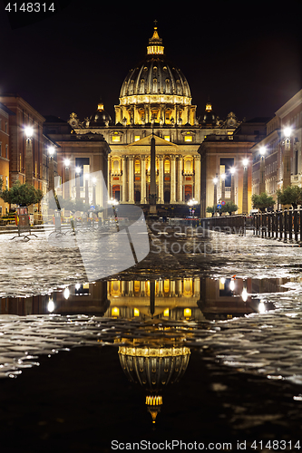 Image of The Papal Basilica of St. Peter in the Vatican city