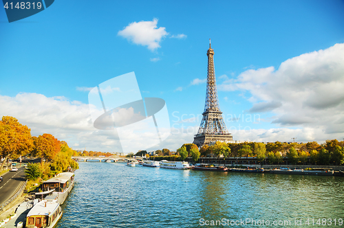 Image of Cityscape of Paris with the Eiffel tower