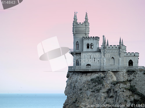 Image of Swallow's Nest Castle Sideview in Sunset HDR