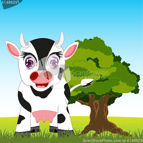 Image of Cow on meadow