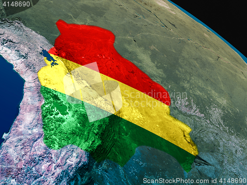 Image of Flag of Bolivia from space