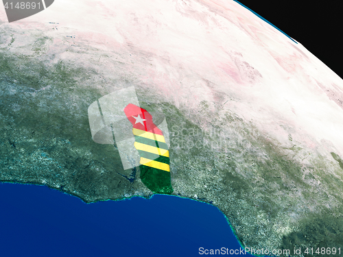 Image of Flag of Togo from space