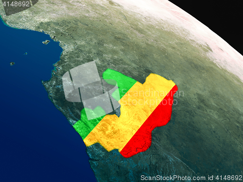 Image of Flag of Congo from space
