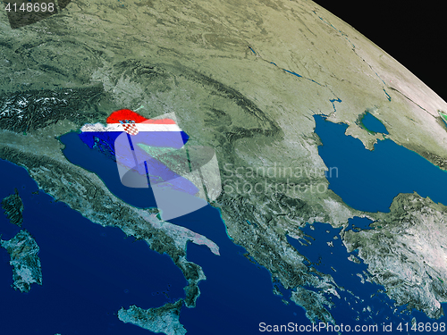 Image of Flag of Croatia from space