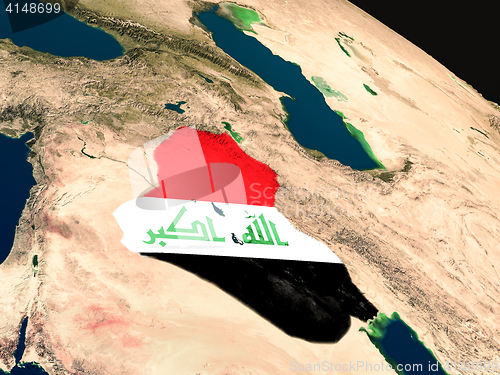 Image of Flag of Iraq from space