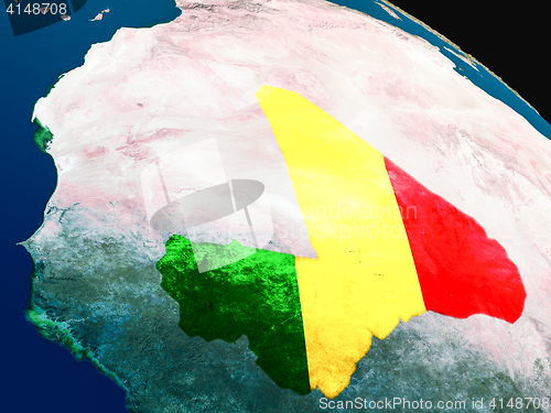 Image of Flag of Mali from space