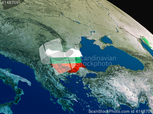 Image of Flag of Bulgaria from space