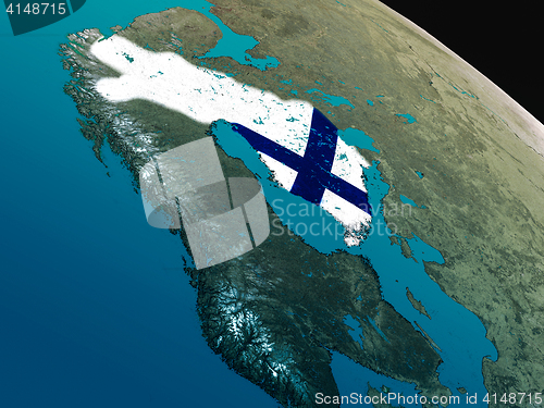 Image of Flag of Finland from space