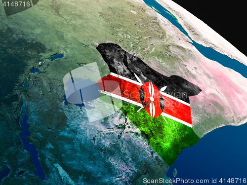 Image of Flag of Kenya from space