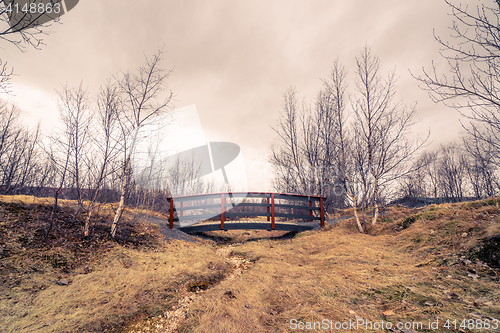 Image of Small bridge at a dry river