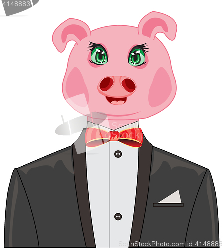 Image of Pig in suit