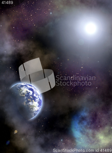 Image of Space scenario. Earth in the space