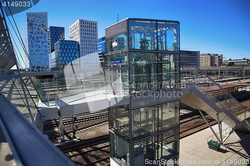 Image of OSLO, NORWAY – AUGUST 17, 2016: View of Akrobaten pedestrian b