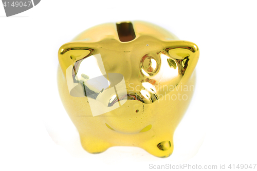 Image of golden coin pig