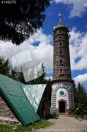 Image of watchtower Zlaty Chlum in Jeseniky mountains