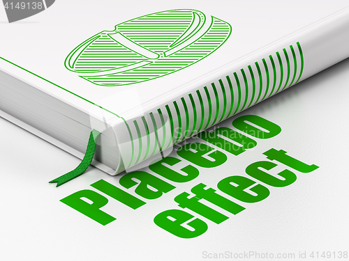 Image of Health concept: book Pill, Placebo Effect on white background