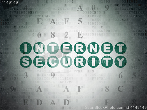 Image of Safety concept: Internet Security on Digital Data Paper background