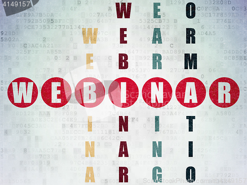 Image of Education concept: Webinar in Crossword Puzzle