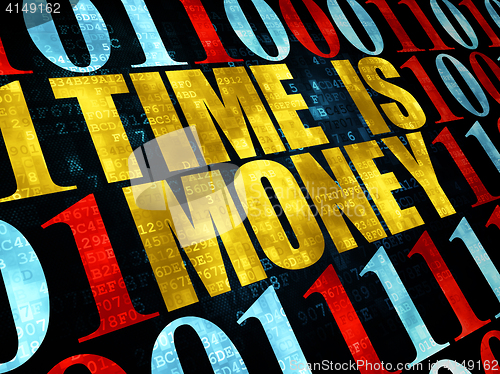 Image of Business concept: Time is Money on Digital background