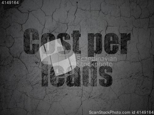 Image of Business concept: Cost Per Leads on grunge wall background