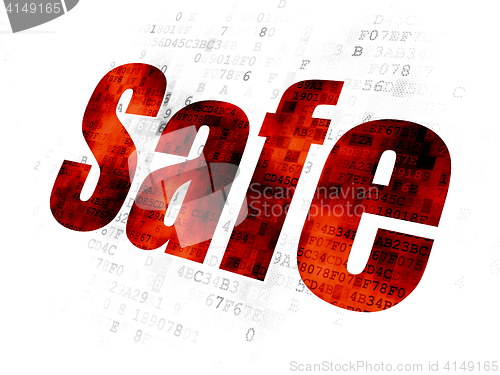 Image of Privacy concept: Safe on Digital background