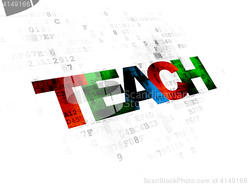 Image of Education concept: Teach on Digital background