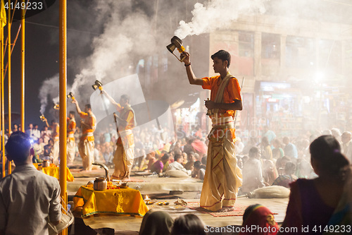 Image of Ganges Aarti ceremony, Varanasi