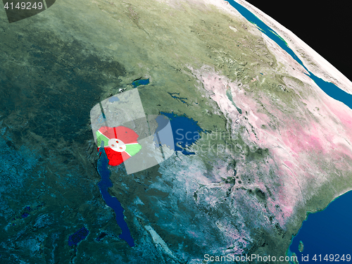 Image of Flag of Burundi from space