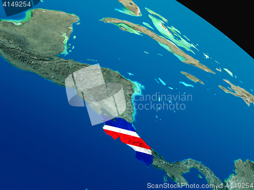 Image of Flag of Costa Rica from space