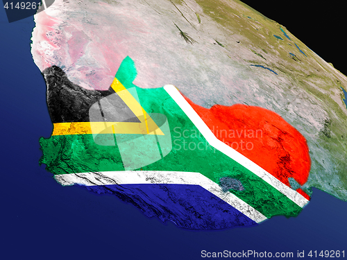 Image of Flag of South Africa from space