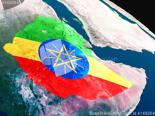 Image of Flag of Ethiopia from space