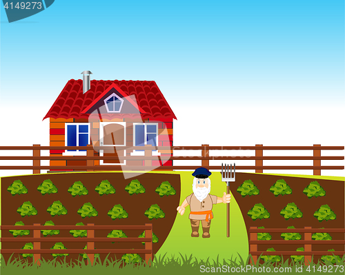 Image of Area with vegetable garden