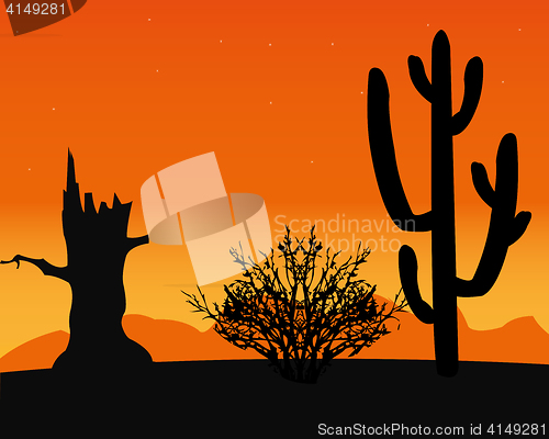 Image of Desert and cactus