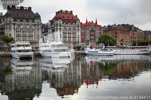 Image of STOCKHOLM, SWEDEN - AUGUST 20, 2016: Many people walk and visit 