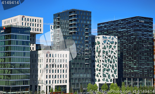 Image of OSLO, NORWAY – AUGUST 17, 2016: View of The modern Oslo busine