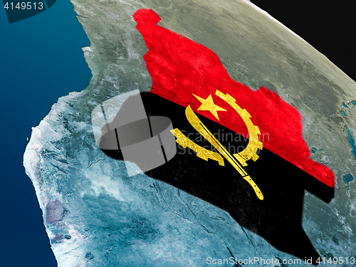 Image of Flag of Angola from space