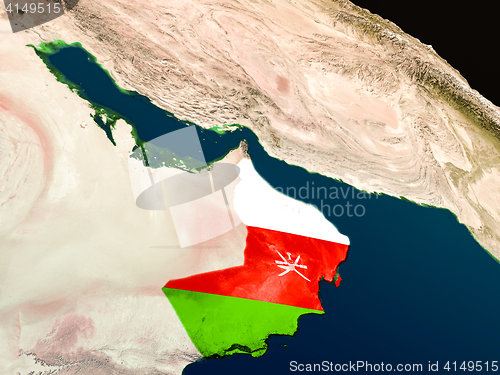 Image of Flag of Oman from space