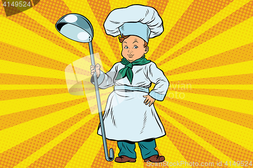 Image of The little boy cook