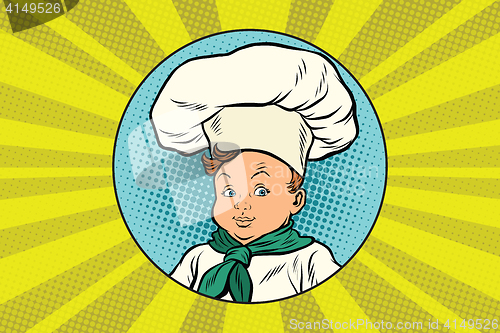 Image of boy in white chefs hat