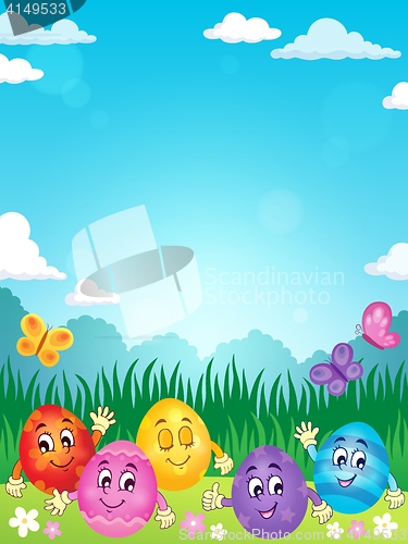 Image of Happy Easter eggs theme image 2