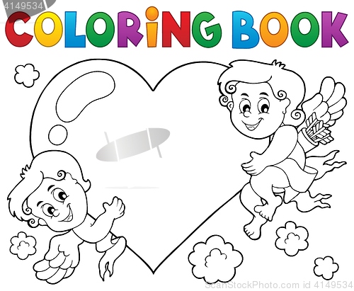 Image of Coloring book Cupid topic 1